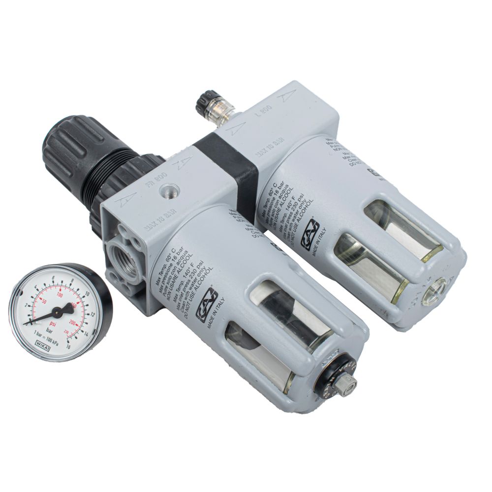 Filter Regulator Lubricator 1/2' With Auto Drain